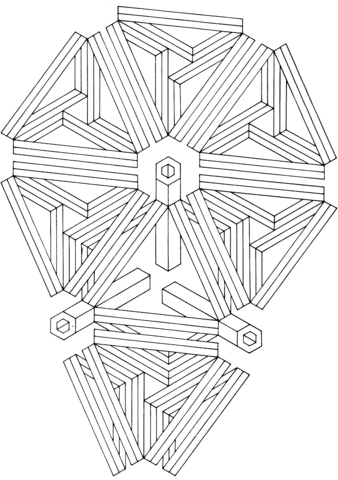 Optical Illusion 26 Coloring Page